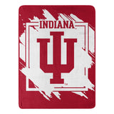 Indiana Hoosiers Blanket 46x60 Micro Raschel Dimensional Design Rolled