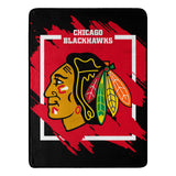 Chicago Blackhawks Blanket 46x60 Micro Raschel Dimensional Design Rolled Special Order