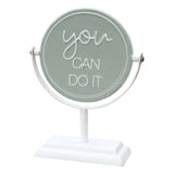 You Can Do It/Great Things Take Time-2 Sided Rotating Metal Table Top Decoration- Embossed Metal Signs for Home Decoration-6 x 2.5 x 7.875 Inches