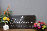 Welcome to Our Home Embossed Metal Printing Wall Sign Decor