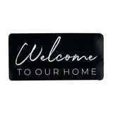 Welcome to Our Home Embossed Metal Printing Wall Sign Decor