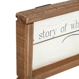 A Story of Who We are Home Wood Framed Wall Decor Sign-Farmhouse Plaque-23.6 x 1.2 x 6 Inches