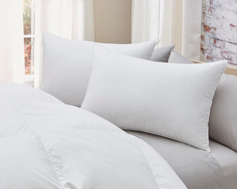 Batiste White Goose Down Pillow - Color: White | Pack Of: 1 | Fill density: Medium