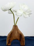 Hand Carved Wooden Vase