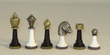 Chess Pieces - Black & White Metal Zinc and Wood Chess Pieces