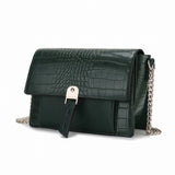 Hope Crocodile Embossed Vegan Leather Women's Shoulder Bag