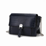 Hope Crocodile Embossed Vegan Leather Women's Shoulder Bag