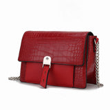 Hope Crocodile Embossed Vegan Leather Women's Shoulder Bag