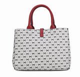 Yuliana Circular M emblem Print Satchel Bag with Wallet - 2 pieces