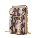 Yael Snake embossed Vegan Leather Phone Crossbody