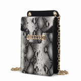 Yael Snake embossed Vegan Leather Phone Crossbody