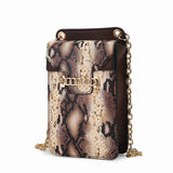 Yael Snake embossed Vegan Leather Phone Crossbody