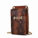 Yael Snake embossed Vegan Leather Phone Crossbody