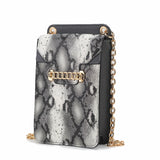 Yael Snake embossed Vegan Leather Phone Crossbody