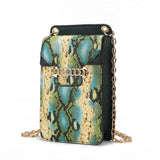 Yael Snake embossed Vegan Leather Phone Crossbody