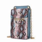 Yael Snake embossed Vegan Leather Phone Crossbody