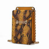 Yael Snake embossed Vegan Leather Phone Crossbody