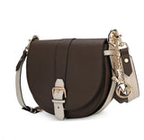 Ayla Snake-Embossed Color Block Vegan Leather Women's Shoulder Bag