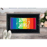 Love Wins Sublimation Heavy Duty Door Mat