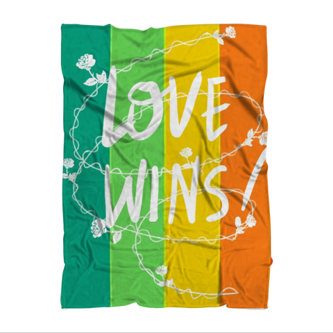 Love Wins Premium Sublimation Adult Blanket