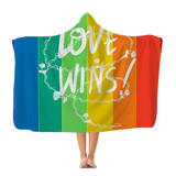 Love Wins Classic Adult Hooded Blanket