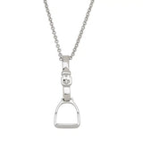 AWST Int'l Rhodium English Stirrup Necklace