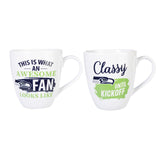 Seattle Seahawks Coffee Mug 17oz Ceramic 2 Piece Set with Gift Box