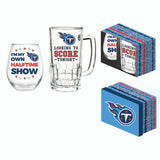 Tennessee Titans Drink Set Boxed 17oz Stemless Wine and 16oz Tankard