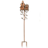 Country Style Large Iron Birdhouse Stake "New Britain"