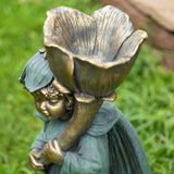 Fairy Garden Statue with Flower "Tato"