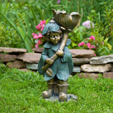 Fairy Garden Statue with Flower "Tato"