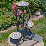 Tier Mosaic Plant Stand