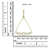 10K Yellow Gold over .925 Sterling Silver 1/10 Cttw Round-Cut Diamond Heart-Link Adjustable Bolo Bracelet (H-I Color, I2-I3 Clarity) - 6"-9" Adjustable