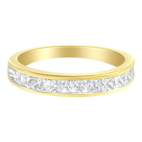 14KT Yellow Gold Diamond Channel Band Ring (1 cttw, H-I Color, SI2-I1 Clarity)