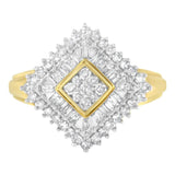 10K Yellow Gold Diamond Ballerina Ring (1 Cttw, I-J Color, I1-I2 Clarity)