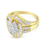 10KT Yellow Gold Diamond Cocktail Ring (1/2 cttw, H-I Color, SI2-I1 Clarity