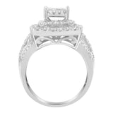 14KT White Gold Diamond Cocktail Ring (1 1/2 cttw, H-I Color, SI2-I1 Clarity)