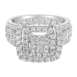 14KT White Gold Diamond Cocktail Ring (1 1/2 cttw, H-I Color, SI2-I1 Clarity)