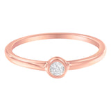 14K Rose Gold Plated .925 Sterling Silver Miracle Set Diamond Ring (1/20 Cttw, J-K Color, I1-I2 Clarity)