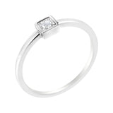 .925 Sterling Silver Miracle-Set Diamond Accent Cushion Shaped Promise Ring (J-K Color, I1-I2 Clarity)