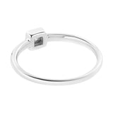 .925 Sterling Silver Miracle-Set Diamond Accent Cushion Shaped Promise Ring (J-K Color, I1-I2 Clarity)