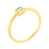 14K Yellow Gold Plated .925 Sterling Silver 1/20 cttw Miracle Set Diamond Promise Ring (J-K Color, I1-I2 Clarity)