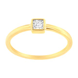 14K Yellow Gold Plated .925 Sterling Silver 1/20 cttw Miracle Set Diamond Promise Ring (J-K Color, I1-I2 Clarity)