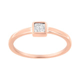 14K Rose Gold Plated .925 Sterling Silver 1/20 cttw Miracle Set Diamond Promise Ring (J-K Color, I1-I2 Clarity)