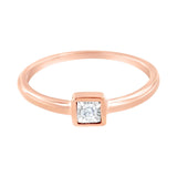 14K Rose Gold Plated .925 Sterling Silver 1/20 cttw Miracle Set Diamond Promise Ring (J-K Color, I1-I2 Clarity)