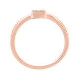 14K Rose Gold Plated .925 Sterling Silver 1/20 cttw Miracle Set Diamond Promise Ring (J-K Color, I1-I2 Clarity)