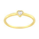 14K Yellow Gold Plated .925 Sterling Silver Miracle Set Diamond Accent Heart Shaped Promise Ring (J-K Color, I1-I2 Clarity)