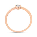 14K Rose Gold Plated .925 Sterling Silver Miracle Set Diamond Accent Pear Shape Promise Ring (J-K Color, I1-I2 Clarity)