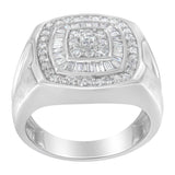 14K White Gold Men's Diamond Band Ring (1 cttw, H-I Color, SI1-I2 Clarity)