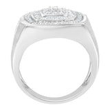 14K White Gold Men's Diamond Band Ring (1 cttw, H-I Color, SI1-I2 Clarity)